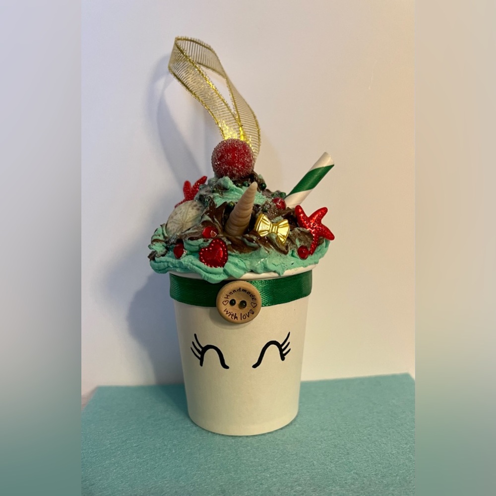 Narwhal drink ornament